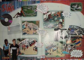 Używany, gaming poster The SIMS, Electronics Arts, 2000 rok, Click na sprzedaż  Rzeszów