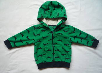 Używany, Cool Club r. 74 Smyk Polar Bluza Polarowa Zielona Dinozaury na sprzedaż  Szczecin
