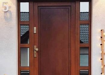 Używany, drzwi zewnętrzne drewniane na zamówienie i od ręki na sprzedaż  Konin