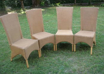 krzesla ratanowe wiklinowe 4 sztuki komplet fotele na sprzedaż  Supraśl