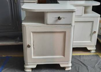 stare dębowe szafki nocne białe shabby chic, używany na sprzedaż  Stepnica