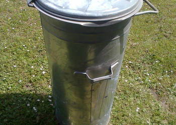 Kubeł na śmieci, metalowy, ocynkowany 110 litrów, nieużywany na sprzedaż  Jędrzejów