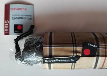 Parasolka parasol Knirps automatyczny beżowa krata na sprzedaż  Katowice