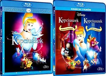 KOPCIUSZEK   DISNEY    TRYLOGIA  2 x BLU-RAY, używany na sprzedaż  Kalisz