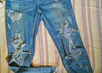 ZARA spodnie dżinsy Ripped jeans boyfriend mom fit NOWE xs S na sprzedaż  Leszno