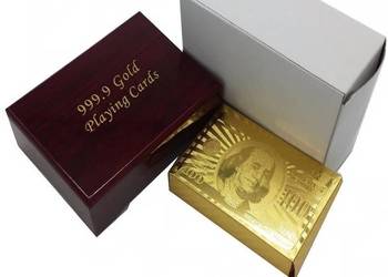 POKER ZŁOTO 24 kar Gold Talia Karty Etui Pudełko Certyfikat na sprzedaż  Sosnowiec