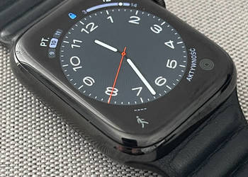 Apple Watch 5 Stainless Steel Cellular 44 mm czarny, 3 paski na sprzedaż  Wrocław