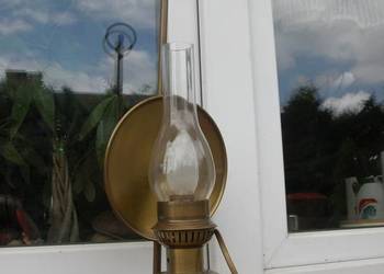 stara mosiężna lampa z kloszem na sprzedaż  Gorzów Wielkopolski