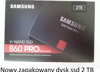 Używany, Nowy,zapakowany Dysk ssd- Samsung 860 PRO- 2 TB. na sprzedaż  Warszawa