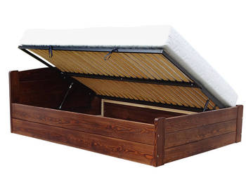 Łóżko ONYX sosnowe głęboki pojemnik otwierane od boku na sprzedaż  Prudnik