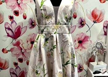 mohito sukienka balowa ślubna rozkloszowana kwiaty nowa roz.36 na sprzedaż  Choszczno