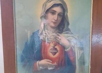 Obraz religijny Matka Boska z sercem ukwieconym na sprzedaż  Radzionków