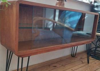 Retro komoda witryna lata 50 barek gablota vintage loft drewniana prl, używany na sprzedaż  Gdańsk