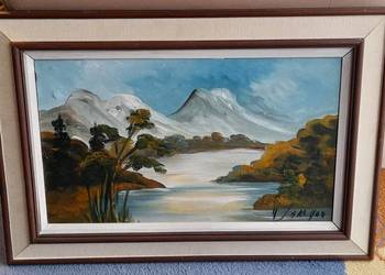 Hartvig Jarlhov (1919–1992) Pejzaż górski obraz olejny na sprzedaż  Iłża