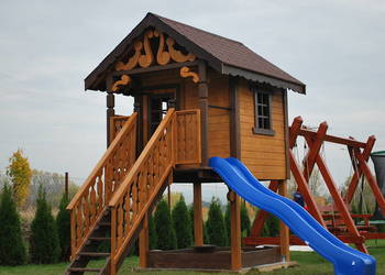Używany, Drewniany Plac zabaw dla dzieci PZ05! z drzewa domek na sprzedaż  Przemyśl