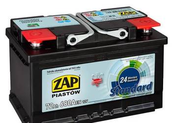 Akumulator ZAP Standard 72Ah 680A PRAWY PLUS na sprzedaż  Białobrzegi