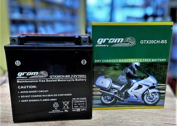 Akumulator motocyklowy GROM GTX20CH-BS 12V 18Ah 270A L+ na sprzedaż  Rybnik