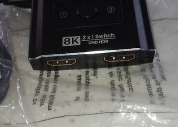 Używany, Przełącznik HDMI 2.1 Splitter 8K TV 2w1 TealKoo na sprzedaż  Grudziądz