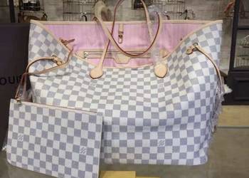 Torebka Louis Vuitton Neverfull GM Damier Azur biała kratka skóra na sprzedaż  Rzeszów