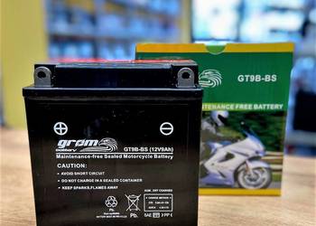 Akumulator motocyklowy GROM GT9B-B 12V 9Ah 120A L+ na sprzedaż  Rybnik