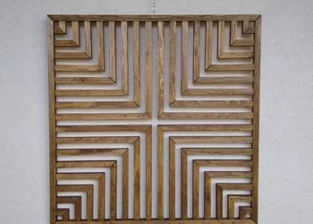 3D obraz z drewna ażurowy dekoracja kolor dąb 70 x 70 cm, używany na sprzedaż  Gdynia