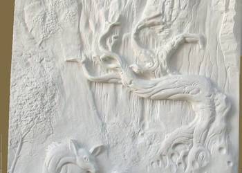 Płaskorzeźba - obraz Wodospad wymiar: 120/80cm na sprzedaż  Boguchwała
