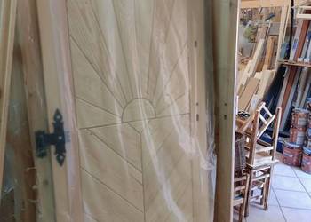 Używany, drzwi sosnowe goralskie ocieplone drewniane na sprzedaż  Wieliczka