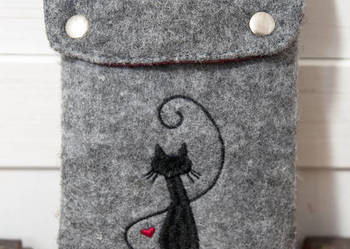 Etui na telefon Apple iPad - haft wzór Kot, używany na sprzedaż  Warszawa