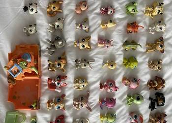 Ogromny zestaw littlest pet shop 59 sztuk + 4 miniaturki, używany na sprzedaż  Wrocław