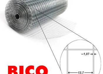 Siatka hodowlana kwadratowa ocynk. 1.0m/25m oczko 12.7x12.7 drut 1.07mm na sprzedaż  Białystok