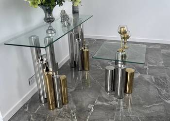 Nowoczesny lustrzany srebrny złoty stolik kawowy ława chrom na sprzedaż  Nowy Sącz