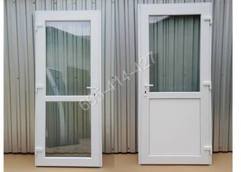 Drzwi PCV zewnętrzne białe 80/200 NOWE sklepowe tarasowe PVC na sprzedaż  Żnin