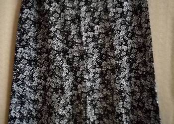 Spódnica midi biało-czarna.Rozmiar 46, używany na sprzedaż  Łódź