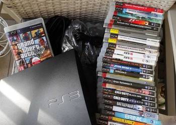 Konsola PlayStation 3 320gb slim PS3 2pady Buzz Move Singstar kierownica na sprzedaż  Kraków