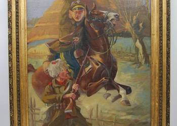 Obraz „Bij bolszewika” Wacław Hładuński (1899-1962) olej na sprzedaż  Poznań