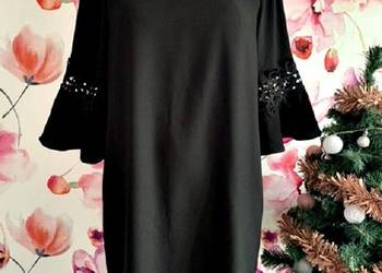 river island sukienka klasyczna czarna gipiura roz.38/40 na sprzedaż  Choszczno