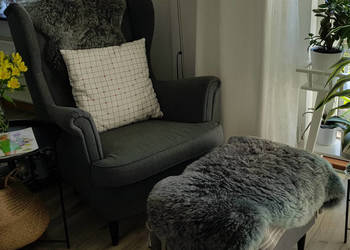 Fotel uszak i podnóżek Ikea Strandmon na sprzedaż  Siemianowice Śląskie