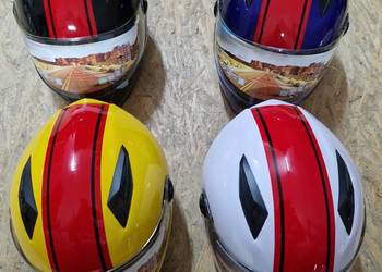 Używany, KASK rozmiar L 59/60 żółty biały czarny niebieski na sprzedaż  Głogowa