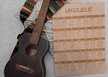 Tablica z nutami / chwyty na ukulele / gitarę na sprzedaż  Chomranice