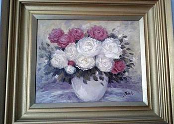 PILNIE Obraz Olejny.kwiaty, używany na sprzedaż  Mińsk Mazowiecki