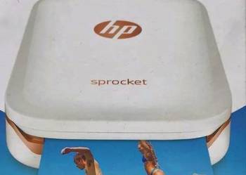 Mobilna drukarka fotograficzna HP Sprocket biało-złota, używany na sprzedaż  Trzebca