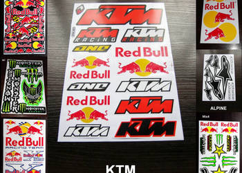 Naklejki Monster Energy Rockstar Red Bull Alpinestars KTM !, używany na sprzedaż  Poznań