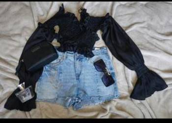 Jeansowe szorty Sinsay XS, vintage denim, postrzępione na sprzedaż  Rawa Mazowiecka