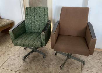 2 fotele obrotowe na kolkach lata 60/70 na sprzedaż  Lublin