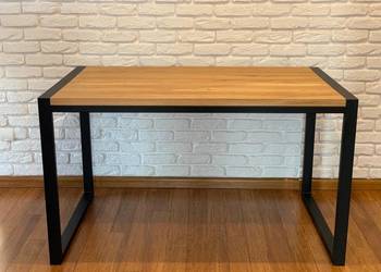 Używany, Stół z drewnianym blatem i dostawkami w stylu Loft na sprzedaż  Końskie