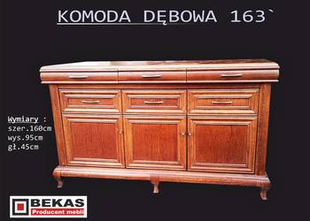 Używany, Dębowa Komoda 163 ` Ludwik Lite Drewno PROMOCJA ! Producent BEKAS Meble na sprzedaż  Tarnów