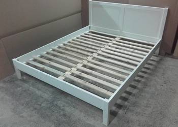 Łóżko drewniane biale sypialniane 140x200, używany na sprzedaż  Rzeszów