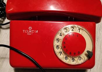Telefon stacjonarny Telkom prl czerwony na sprzedaż  Choszczno