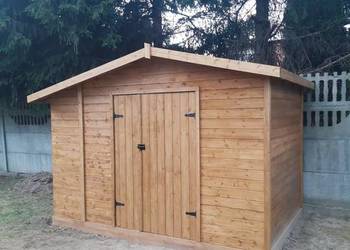 Domek narzędziowy drewniany z drewutnią, używany na sprzedaż  Skierdy