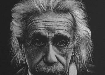 Albert Einstein Obraz ręcznie grawerowany w blasze na sprzedaż  Sandomierz